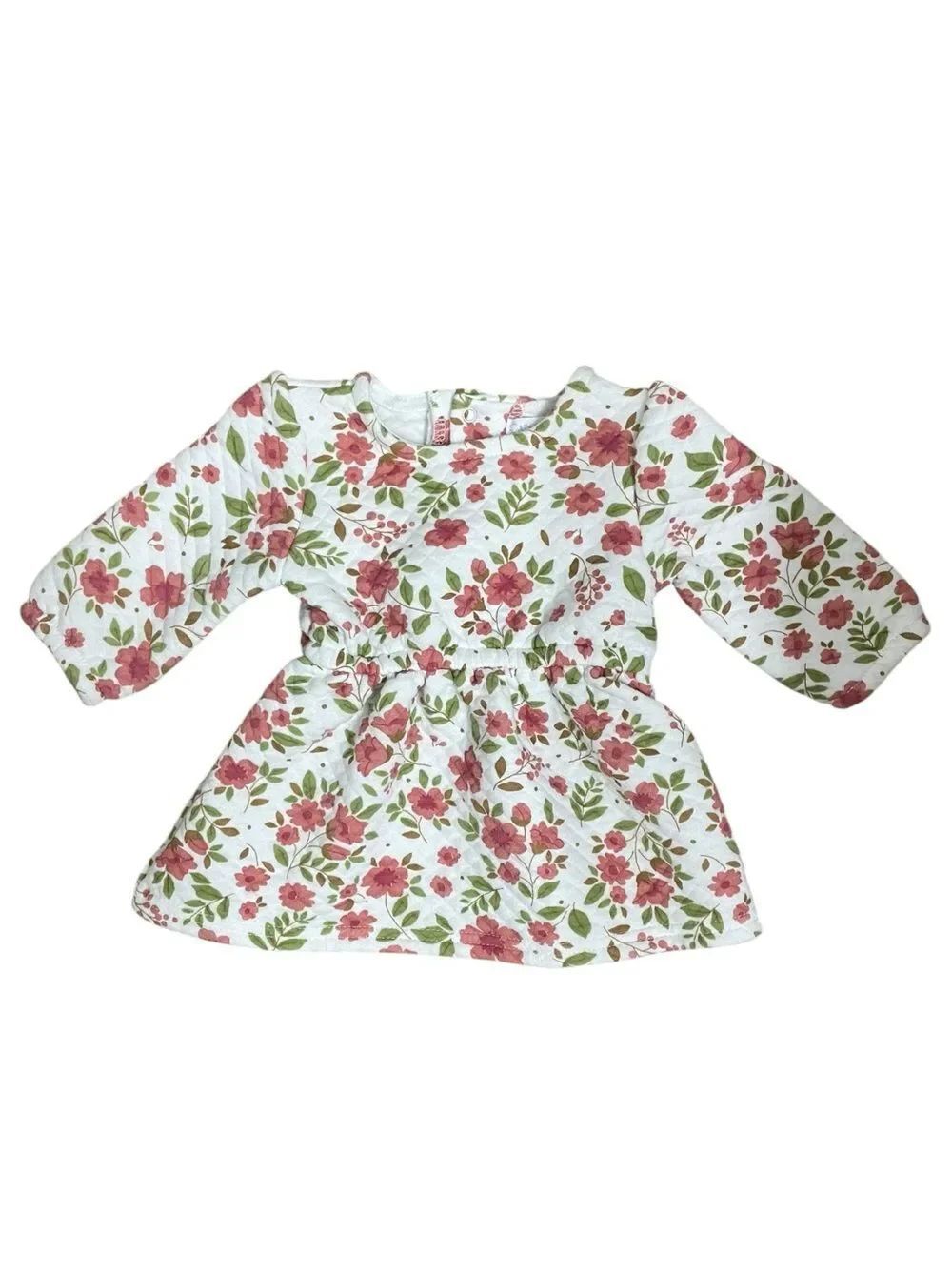 Catherine Malandrino Baby Floral Dress 0-3M Long Sleeve